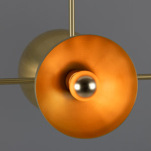 Eclipse Brass Dome Chandelier, Six-Light - View 18