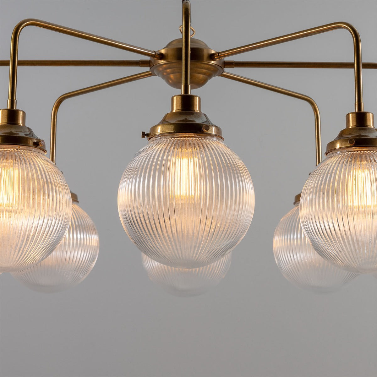 Genoa Eight Light Prismatic Glass Chandelier, 109cm IP20 - View 5