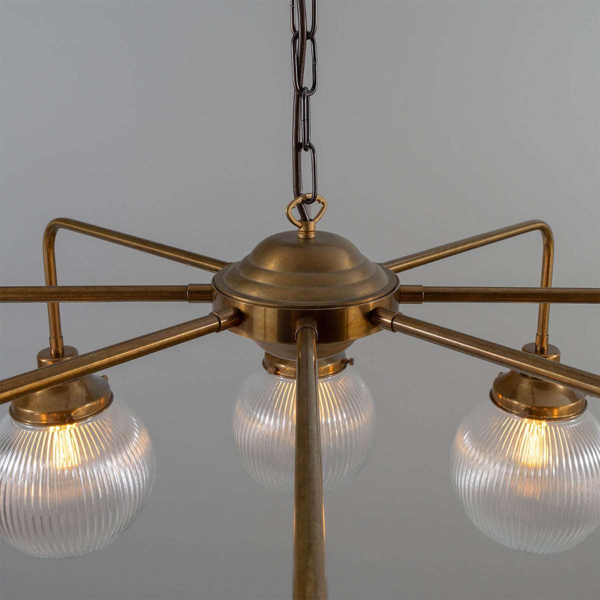 Genoa Eight Light Prismatic Glass Chandelier, 109cm IP20 - View 6