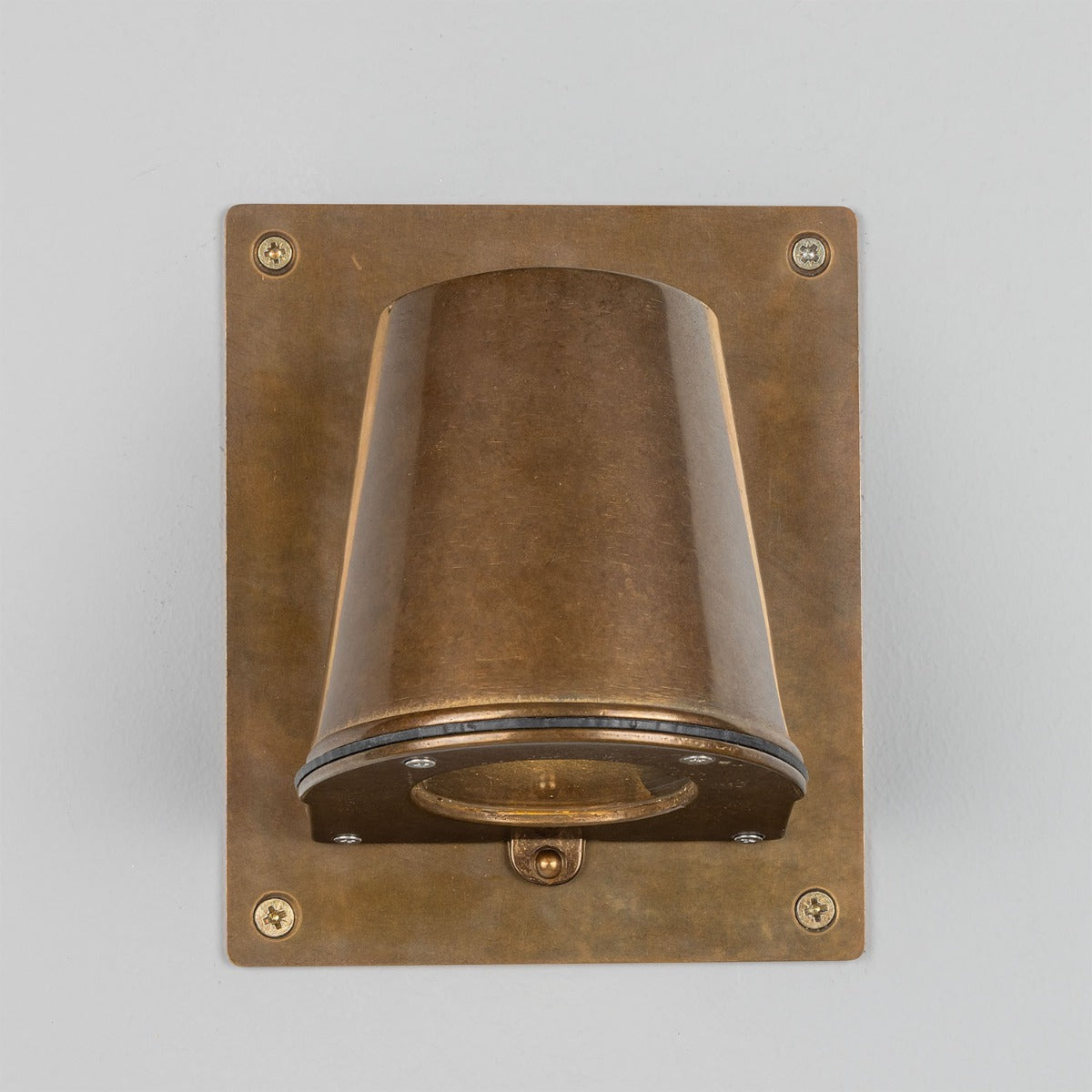 Wade Outdoor Brass Spotlight with Back Plate IP54 - View 6