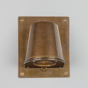 Wade Outdoor Brass Spotlight with Back Plate IP54 - View 6