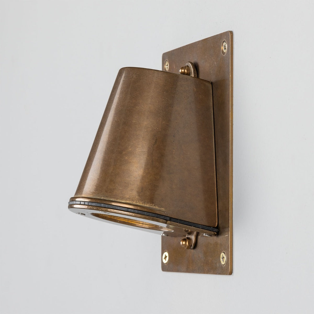Wade Outdoor Brass Spotlight with Back Plate IP54 - View 7