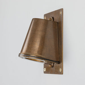 Wade Outdoor Brass Spotlight with Back Plate IP54 - View 7