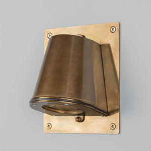 Wade Outdoor Brass Spotlight with Back Plate IP54 - View 5