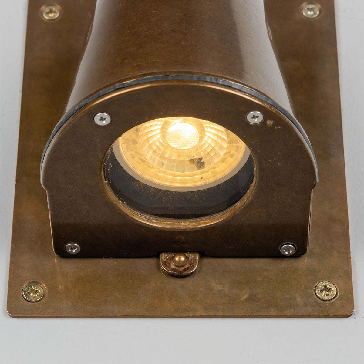 Wade Outdoor Brass Spotlight with Back Plate IP54 - View 9