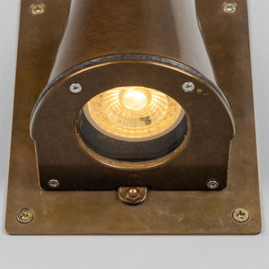 Wade Outdoor Brass Spotlight with Back Plate IP54 - View 9