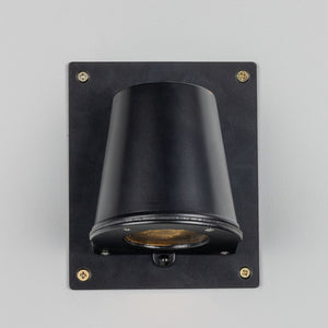 Wade Outdoor Brass Spotlight with Back Plate IP54 - View 12