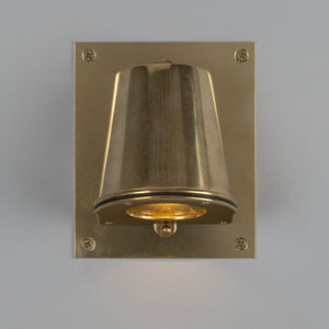 Wade Outdoor Brass Spotlight with Back Plate IP54 - View 2