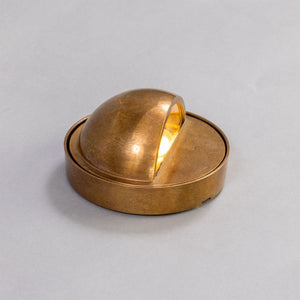 Ancona Wall-mounted Brass Pathway Light 8.7cm IP65 - View 3