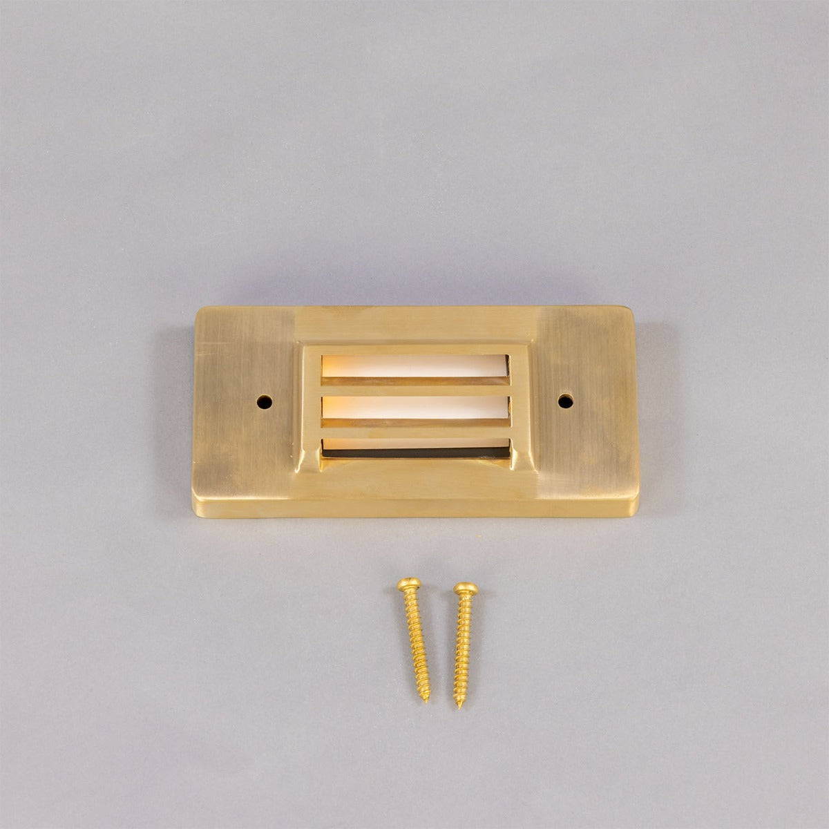 Calvi Small Brass Grille Wall Light 15cm IP65 - View 4