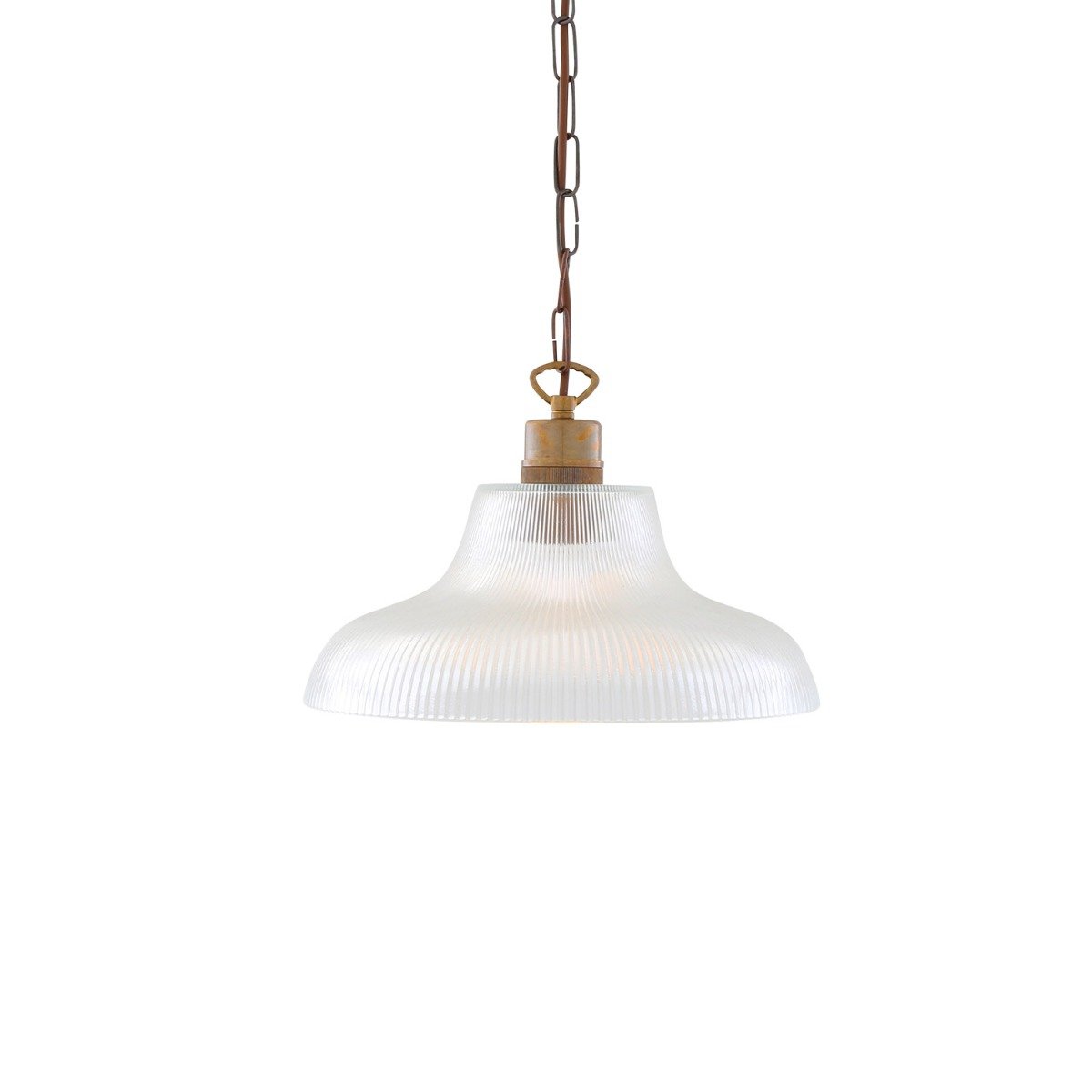 London Prismatic Railway Glass Pendant Light 30cm - Main View