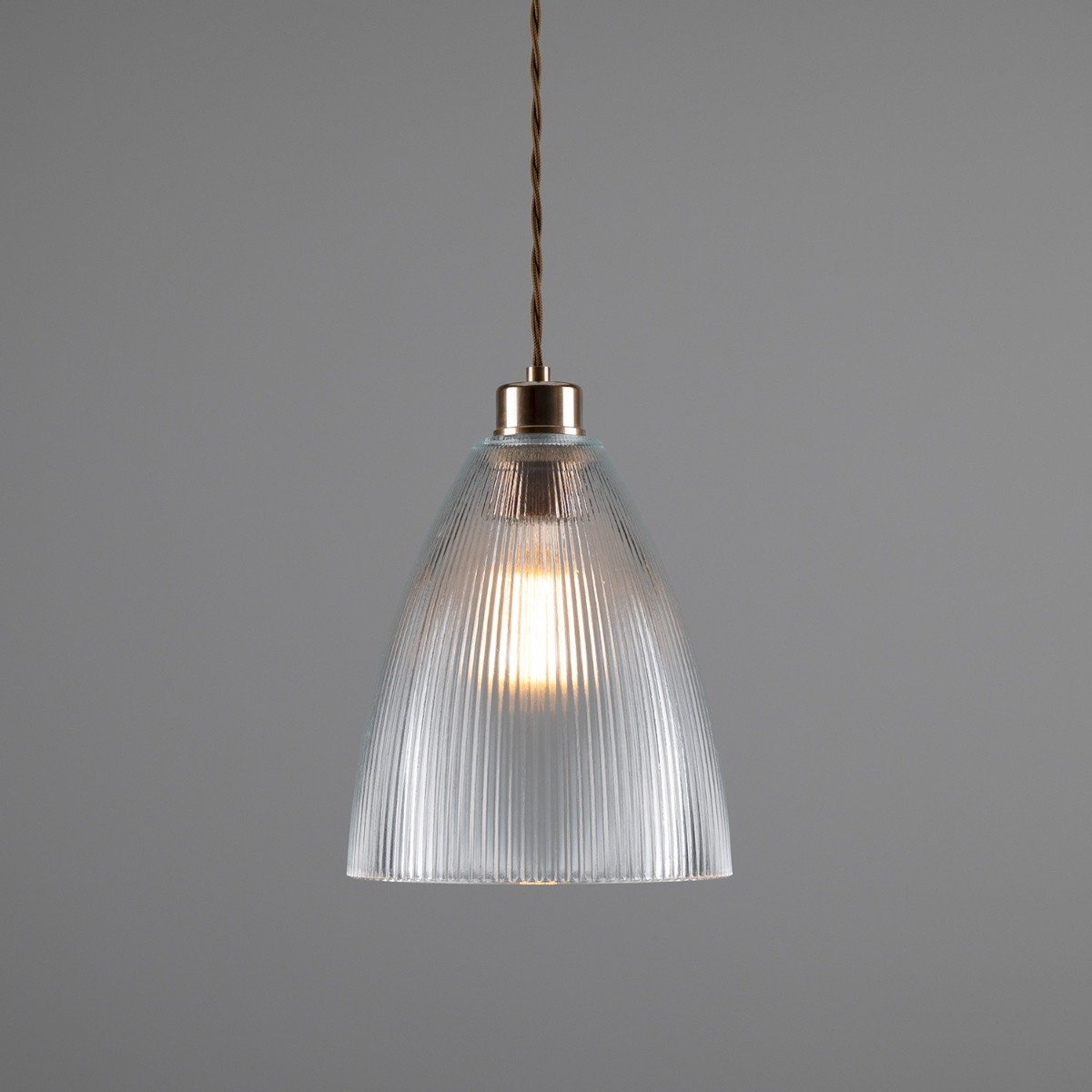 Corvera Prismatic Glass Shade Pendant Light 20cm - Main View