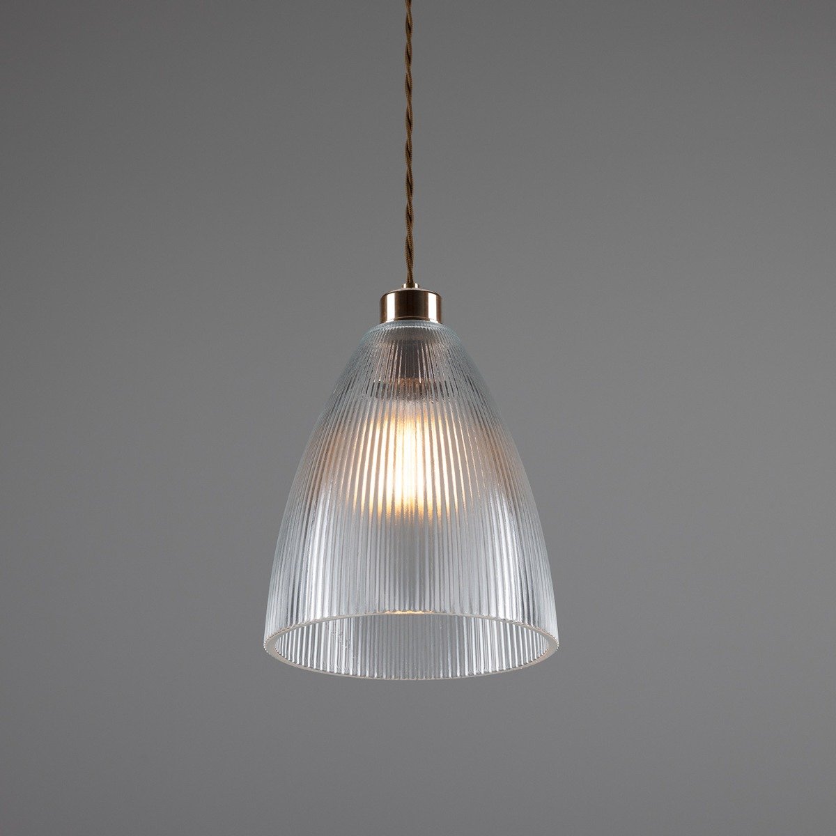 Corvera Prismatic Glass Shade Pendant Light 20cm - View 2