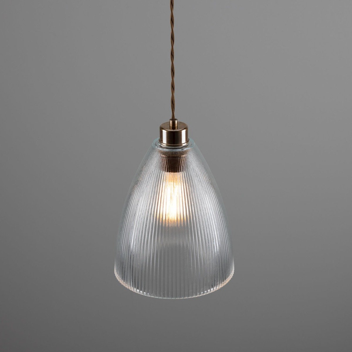 Corvera Prismatic Glass Shade Pendant Light 20cm - View 3