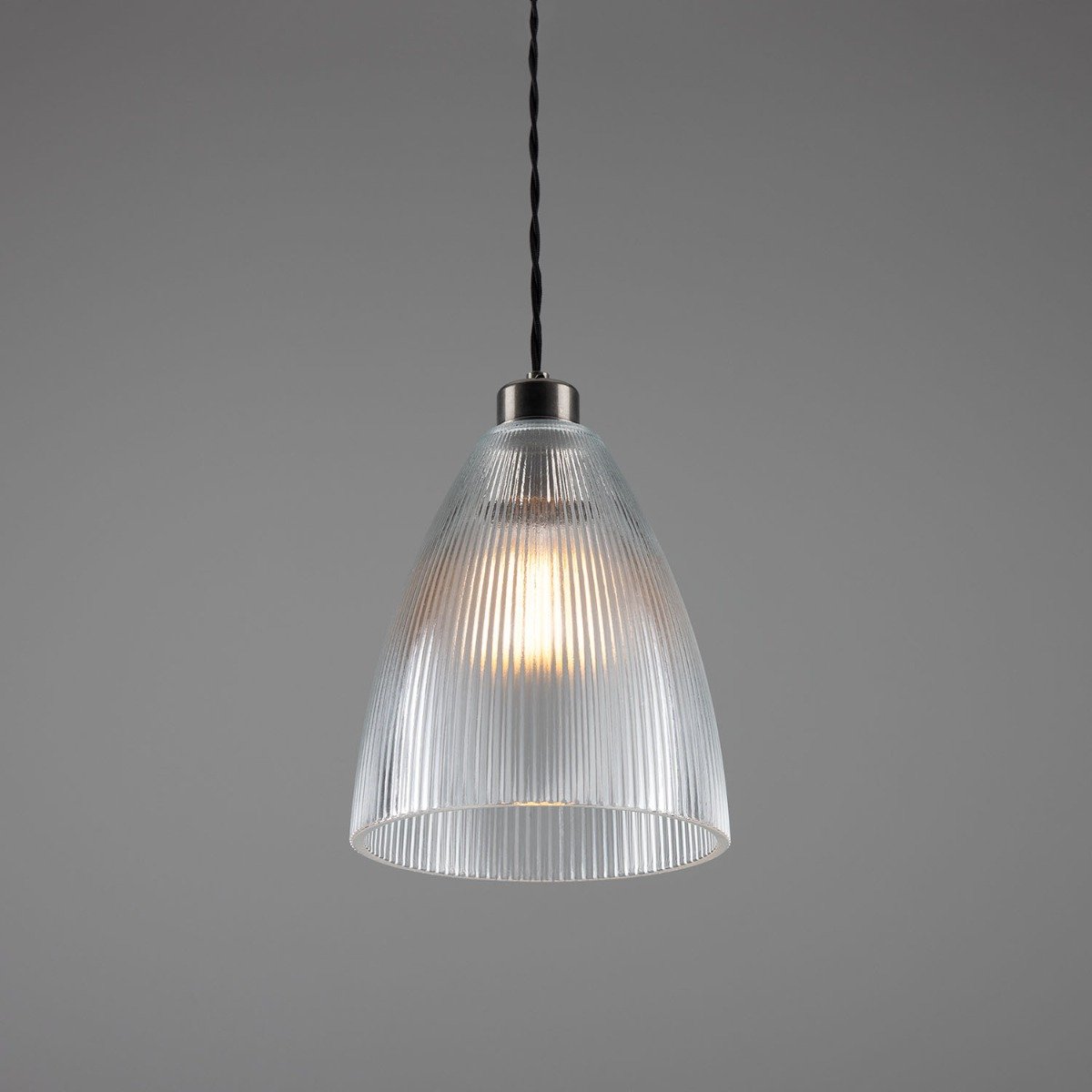 Corvera Prismatic Glass Shade Pendant Light 20cm - View 5