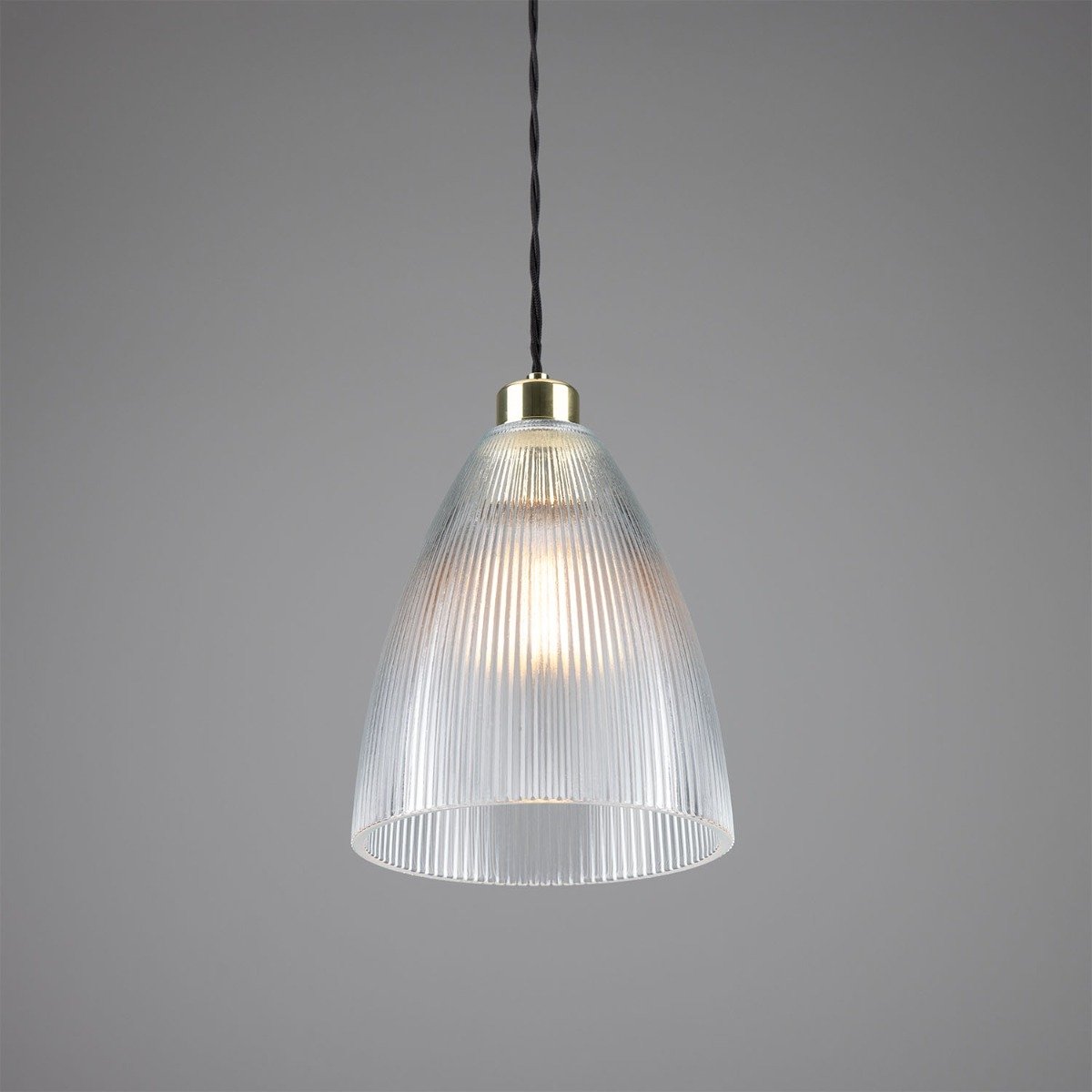 Corvera Prismatic Glass Shade Pendant Light 20cm - View 8