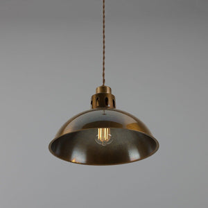 Paris Industrial Brass Pendant Light 30cm - View 2
