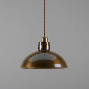 Paris Industrial Brass Pendant Light 30cm - Main View