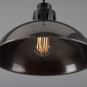 Paris Industrial Brass Pendant Light 30cm - View 8