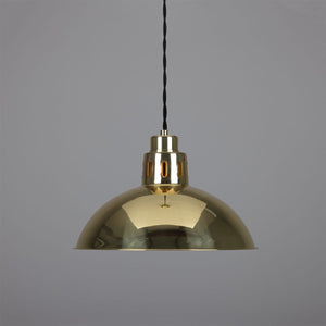Paris Industrial Brass Pendant Light 30cm - View 9