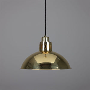 Paris Industrial Brass Pendant Light 30cm - View 10