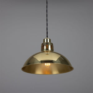 Paris Industrial Brass Pendant Light 30cm - View 11