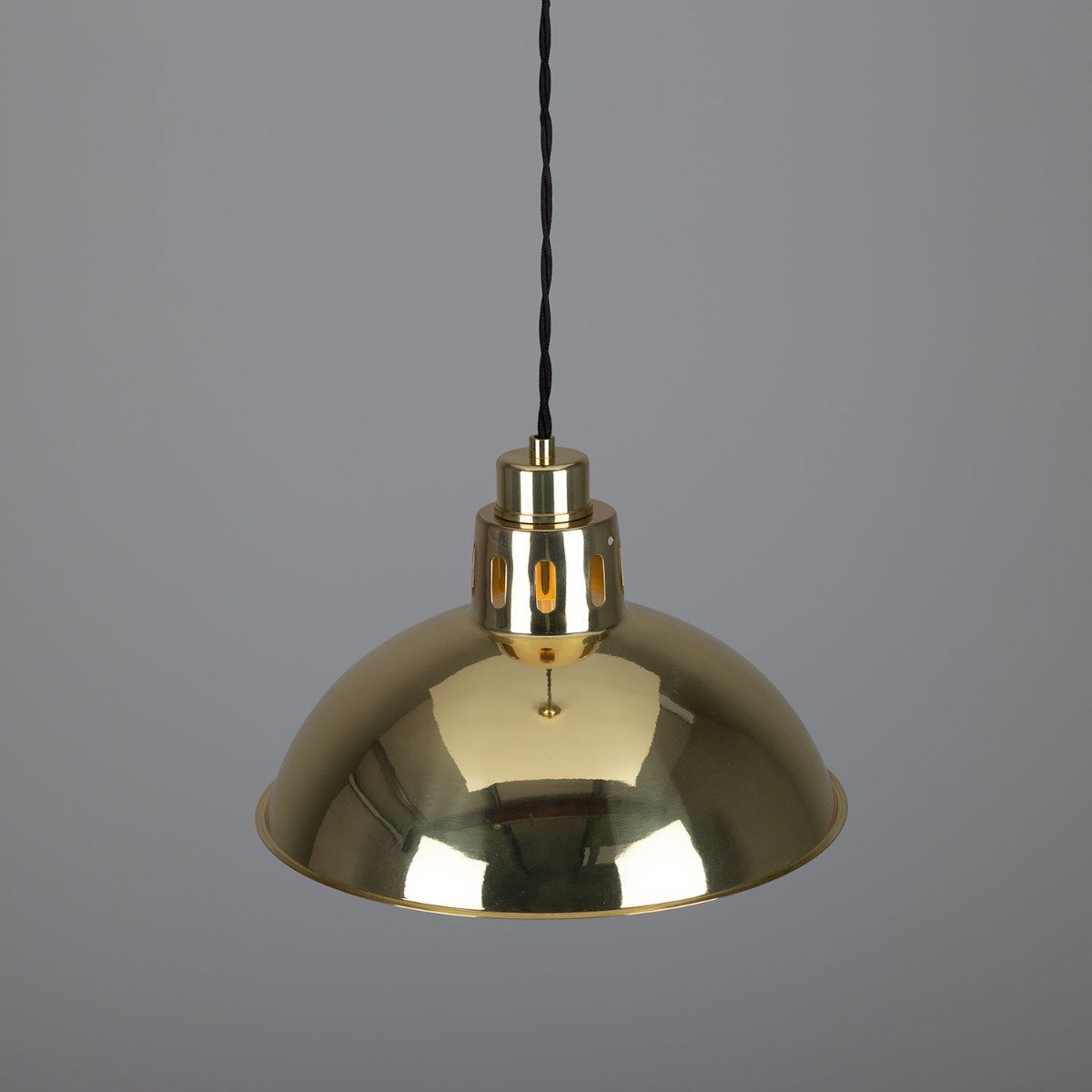 Paris Industrial Brass Pendant Light 30cm - View 12