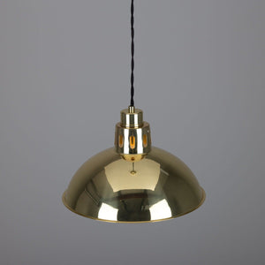 Paris Industrial Brass Pendant Light 30cm - View 12