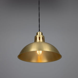 Paris Industrial Brass Pendant Light 30cm - View 15