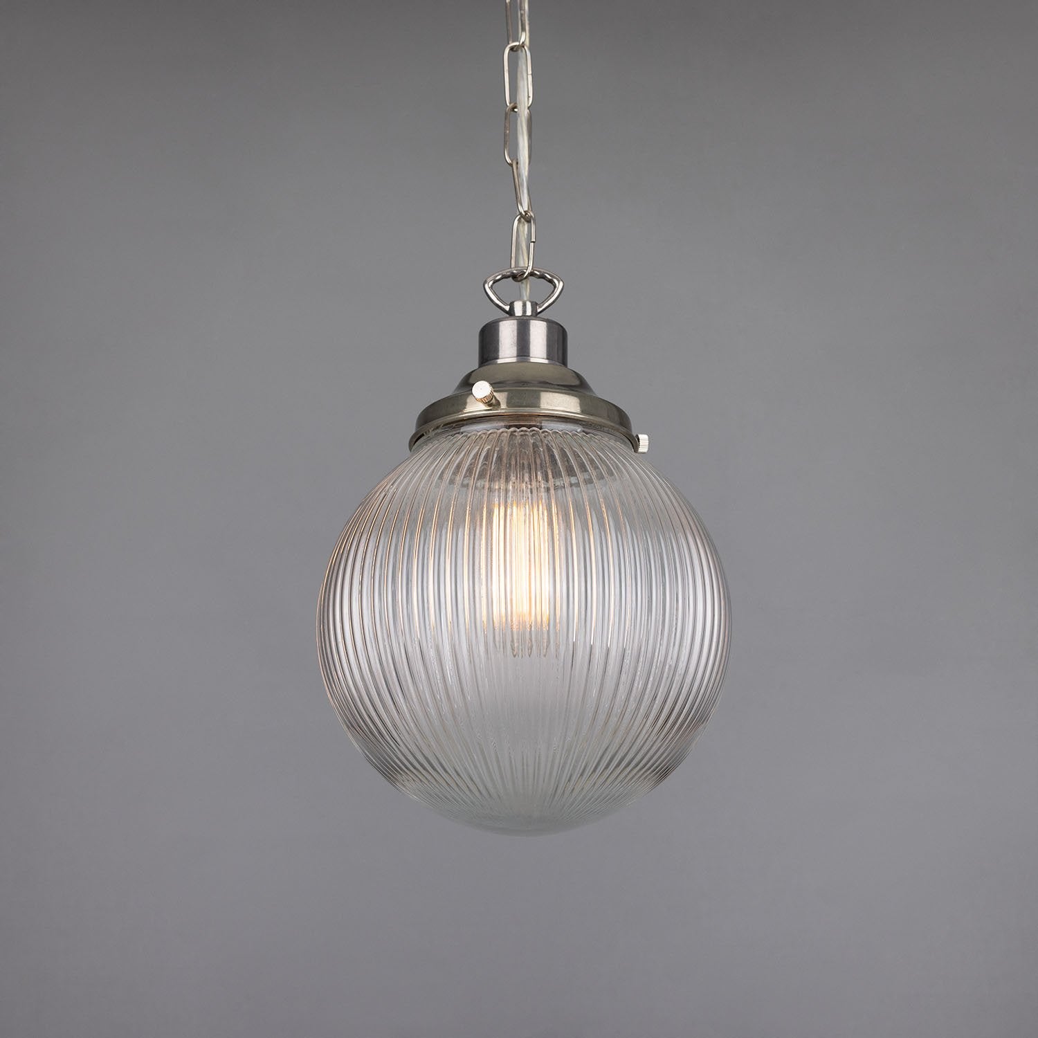 Fitzroy Small Prismatic Glass Globe Pendant Light 20cm - View 9