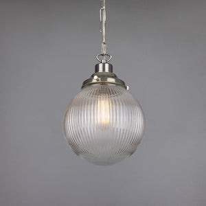 Fitzroy Small Prismatic Glass Globe Pendant Light 20cm - View 9