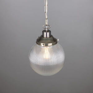 Fitzroy Small Prismatic Glass Globe Pendant Light 20cm - View 8