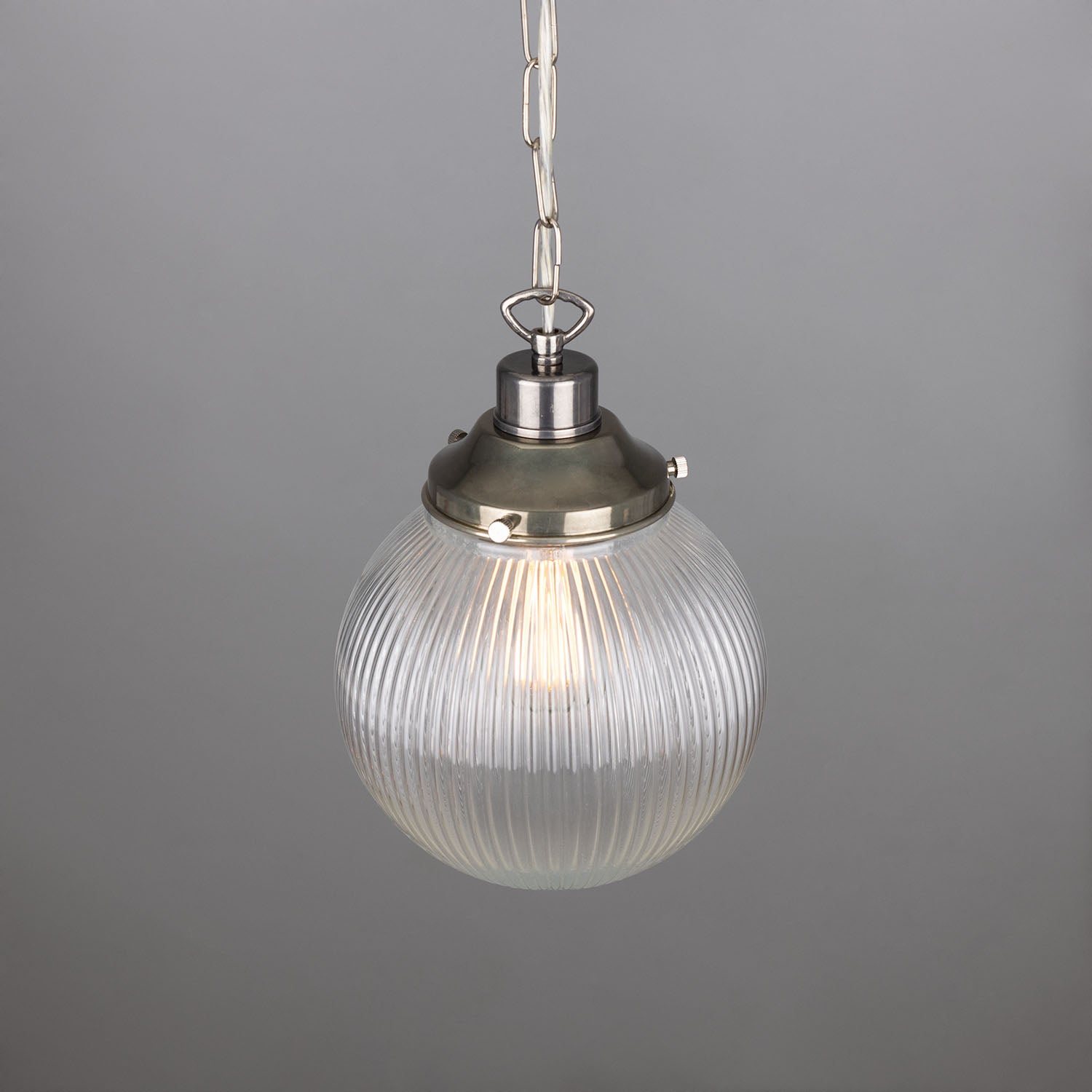 Fitzroy Small Prismatic Glass Globe Pendant Light 20cm - View 8
