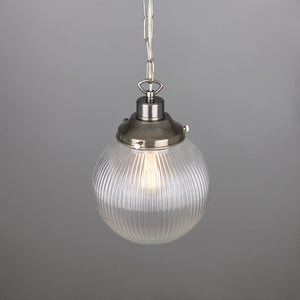 Fitzroy Small Prismatic Glass Globe Pendant Light 20cm - View 8