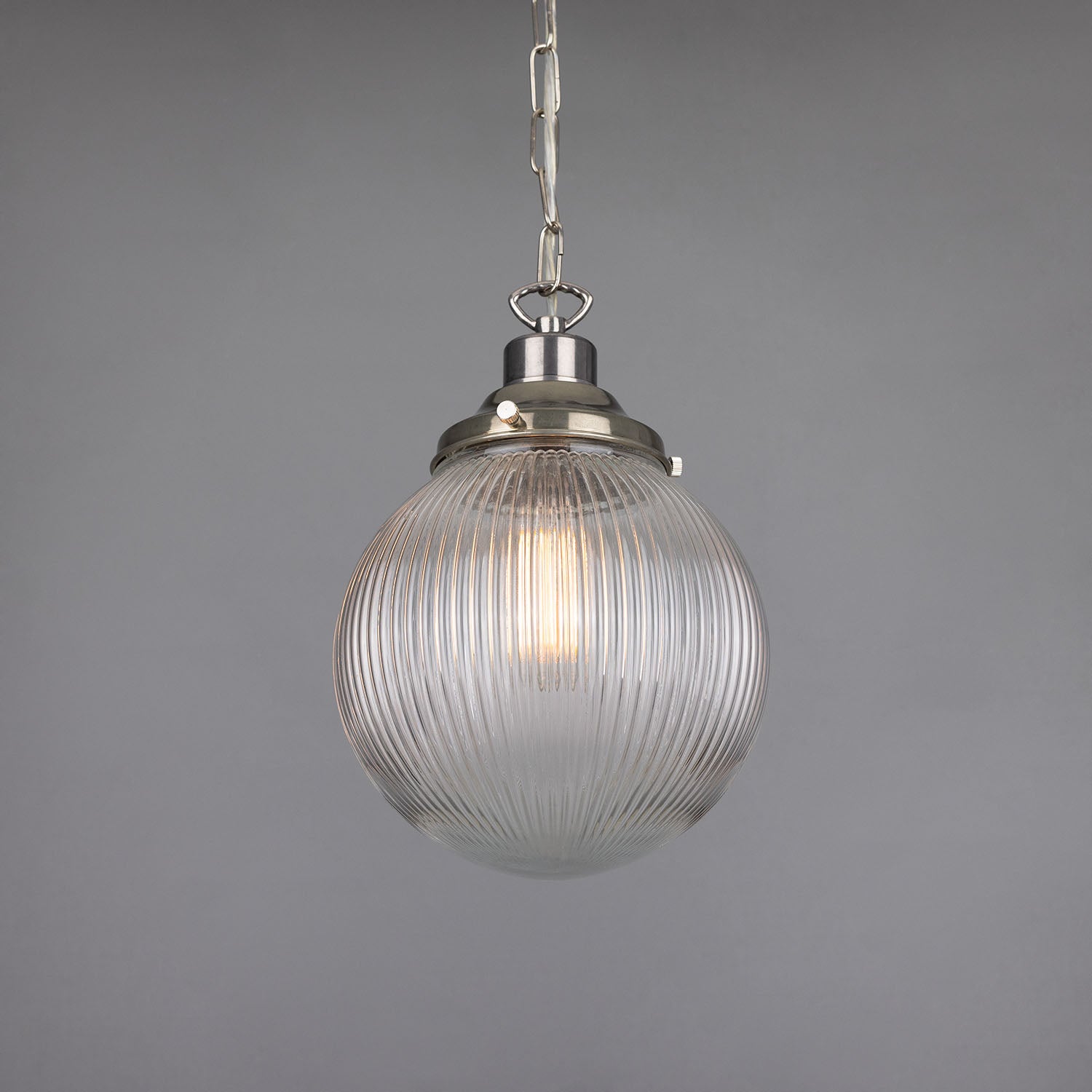 Fitzroy Small Prismatic Glass Globe Pendant Light 20cm - View 9