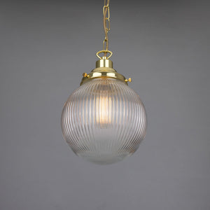 Fitzroy Small Prismatic Glass Globe Pendant Light 20cm - View 3