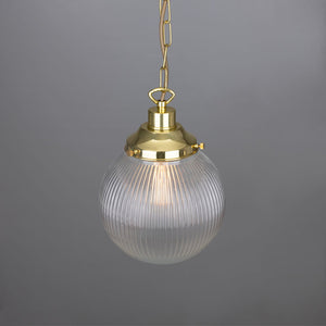 Fitzroy Small Prismatic Glass Globe Pendant Light 20cm - View 5