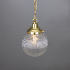 Fitzroy Small Prismatic Glass Globe Pendant Light 20cm - View 5
