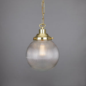 Fitzroy Small Prismatic Glass Globe Pendant Light 20cm - View 4