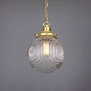 Fitzroy Small Prismatic Glass Globe Pendant Light 20cm - View 6