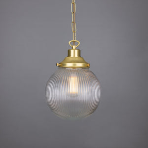 Fitzroy Small Prismatic Glass Globe Pendant Light 20cm - Main View