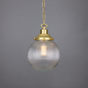 Fitzroy Small Prismatic Glass Globe Pendant Light 20cm - Main View
