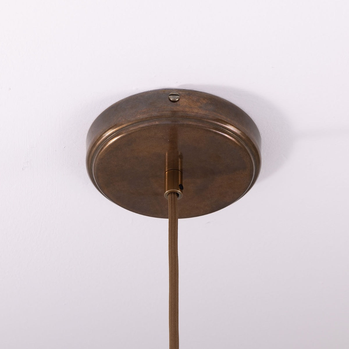Florence Brass and Glass Globe Pendant Light 26cm - View 7