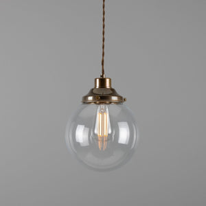 Virginia 20cm Globe Pendant | Antique Brass - View 5