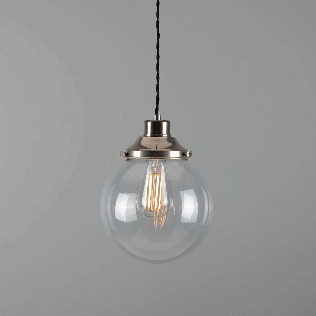 Virginia 20cm Globe Pendant | Antique Brass - View 9