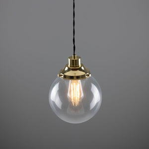 Virginia 20cm Globe Pendant | Antique Brass - View 4