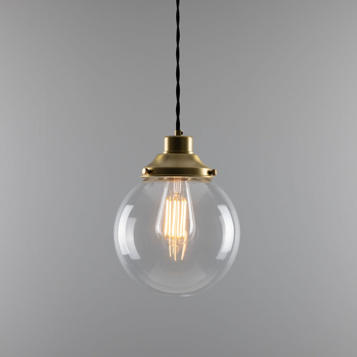 Virginia 20cm Globe Pendant | Antique Brass - View 14