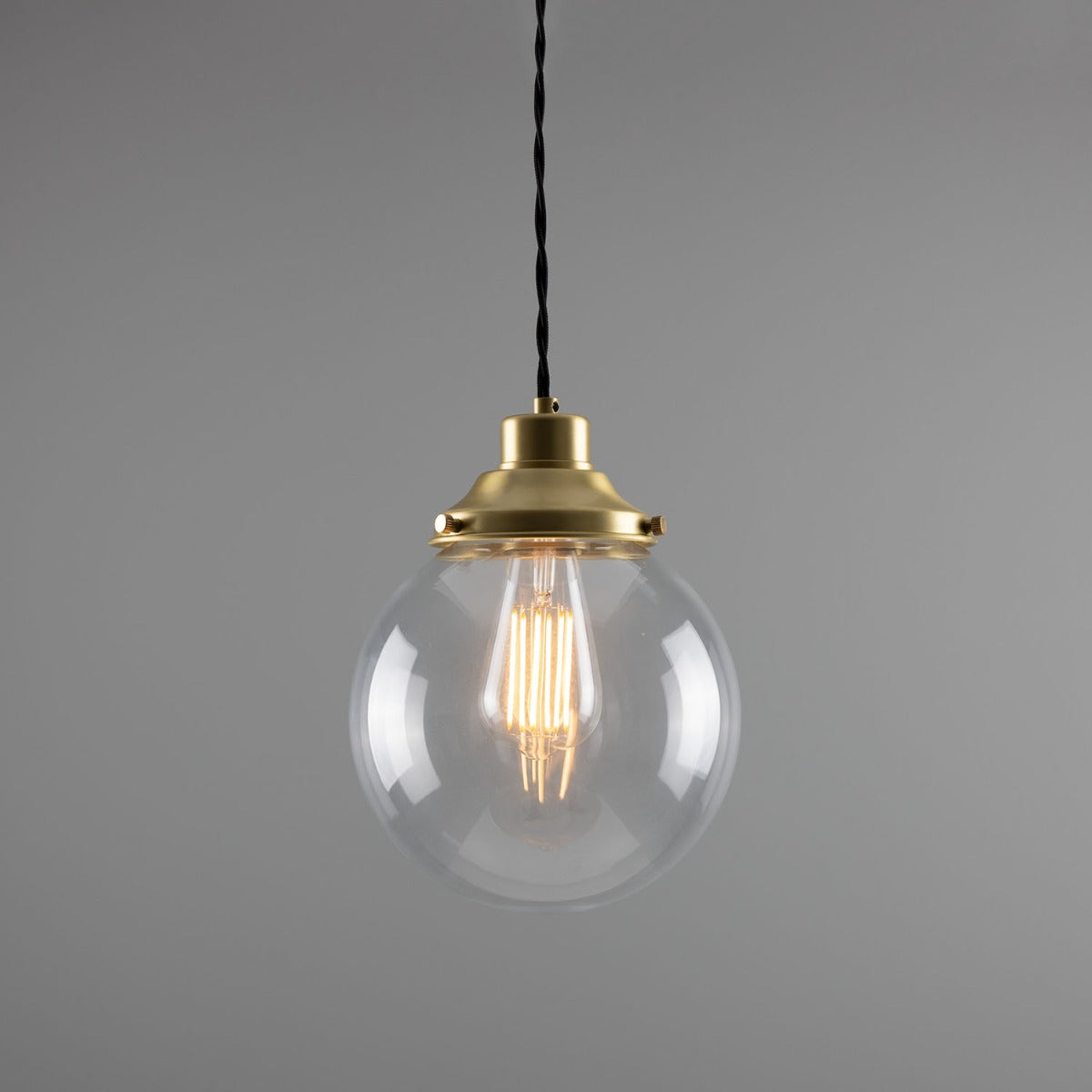 Virginia 20cm Globe Pendant | Antique Brass - View 15