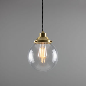 Virginia 20cm Globe Pendant | Antique Brass - View 15