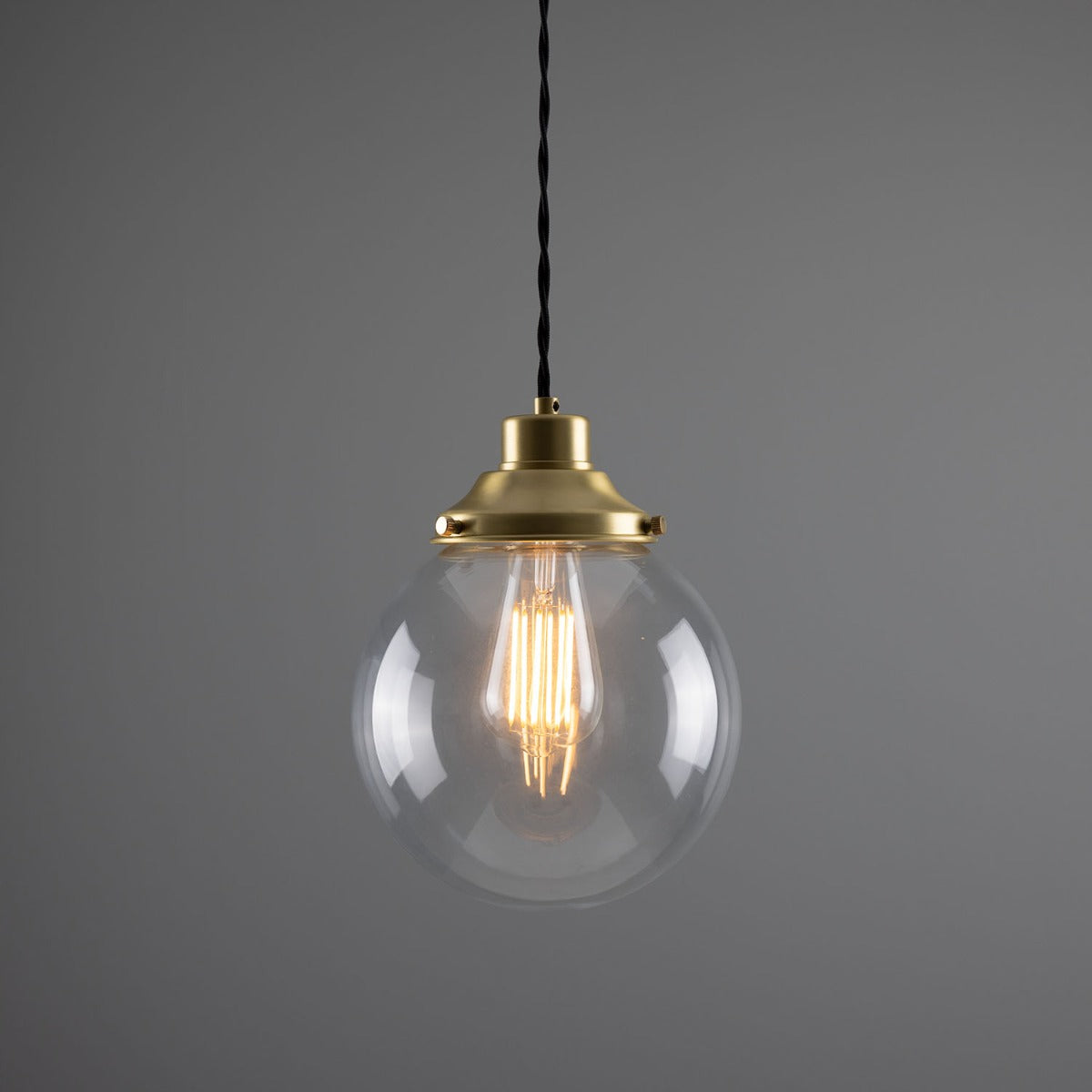 Virginia 20cm Globe Pendant | Antique Brass - View 13